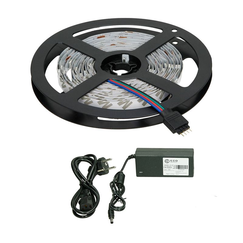 Foto van Led smd green waterproof strip 20m 60 led met 5a stroomvoorziening