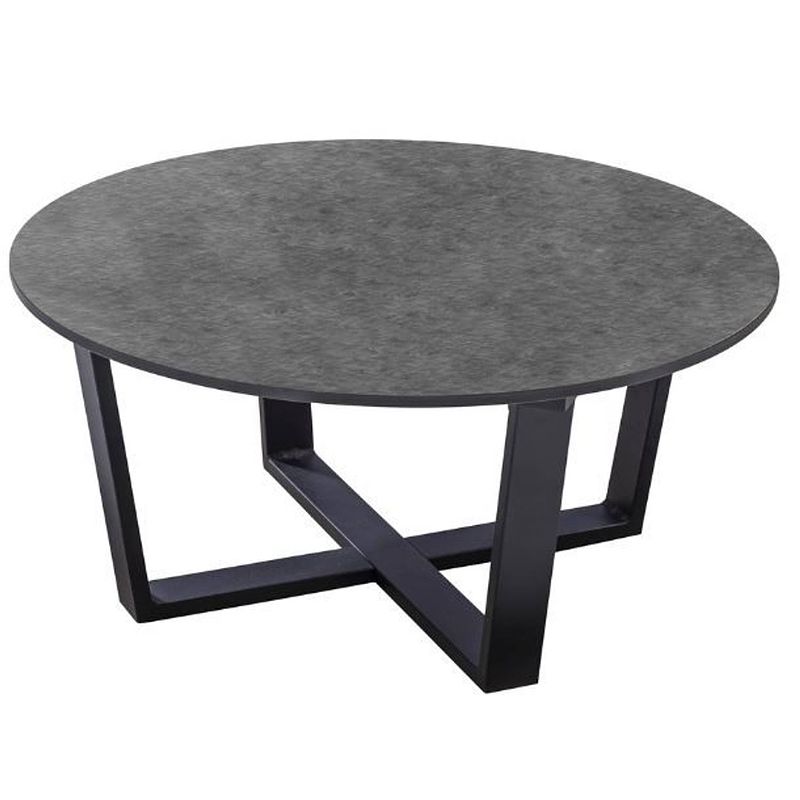 Foto van Yoi - teeburu coffee table 75x35cm. alu black/concrete