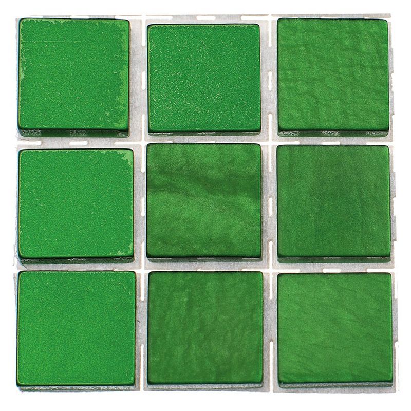 Foto van 189x stuks mozaieken maken steentjes/tegels kleur groen 10 x 10 x 2 mm - mozaiektegel