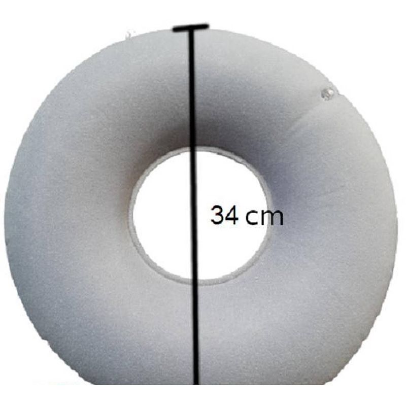 Foto van Solid homecare zitring aambeienkussen grijs - 34 cm