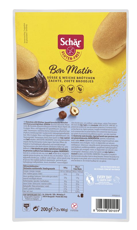 Foto van Schar bon matín zoete broodjes glutenvrij