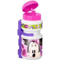 Foto van Disney bidon met bidonhouder minnie mouse roze/paars 500 ml