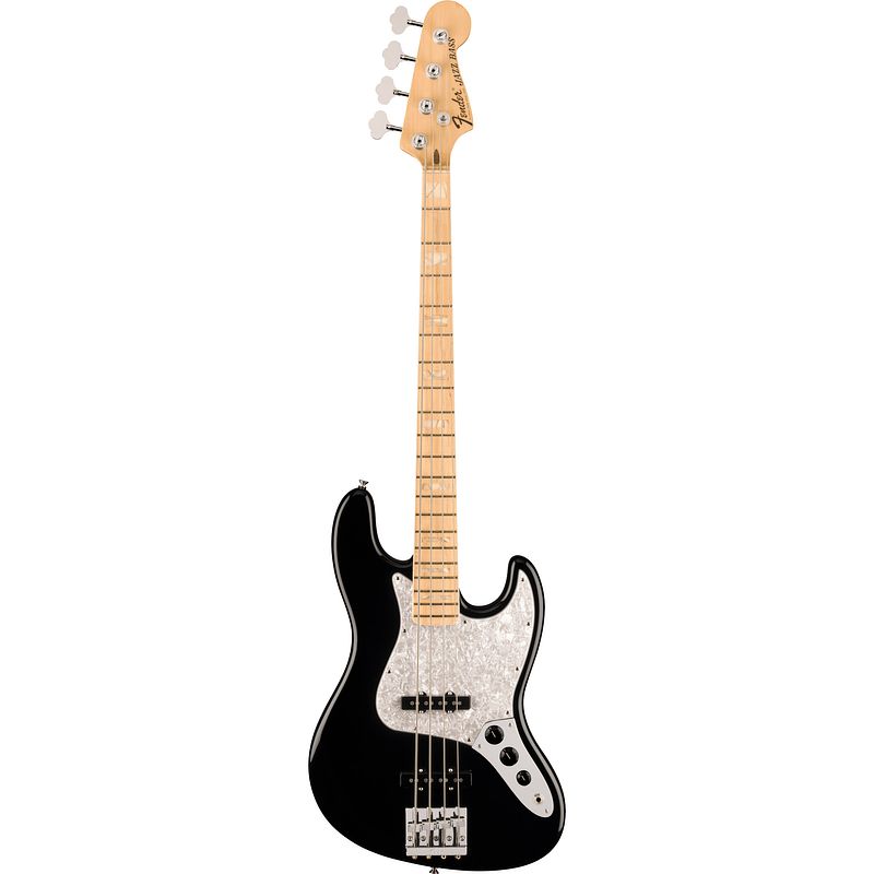 Foto van Fender american geddy lee jazz bass black mn