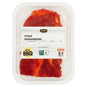 Foto van 4 verpakkingen | jumbo steak gemarineerd ca. 240g aanbieding bij jumbo