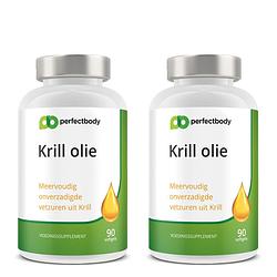 Foto van Perfectbody krill olie capsules 2-pack - 180 softgels