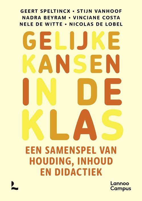 Foto van Gelijke kansen in de klas - geert speltincx, stijn vanhoof, nadra beyram, vinciane costa, nele de witte, nicolas de lobel - ebook