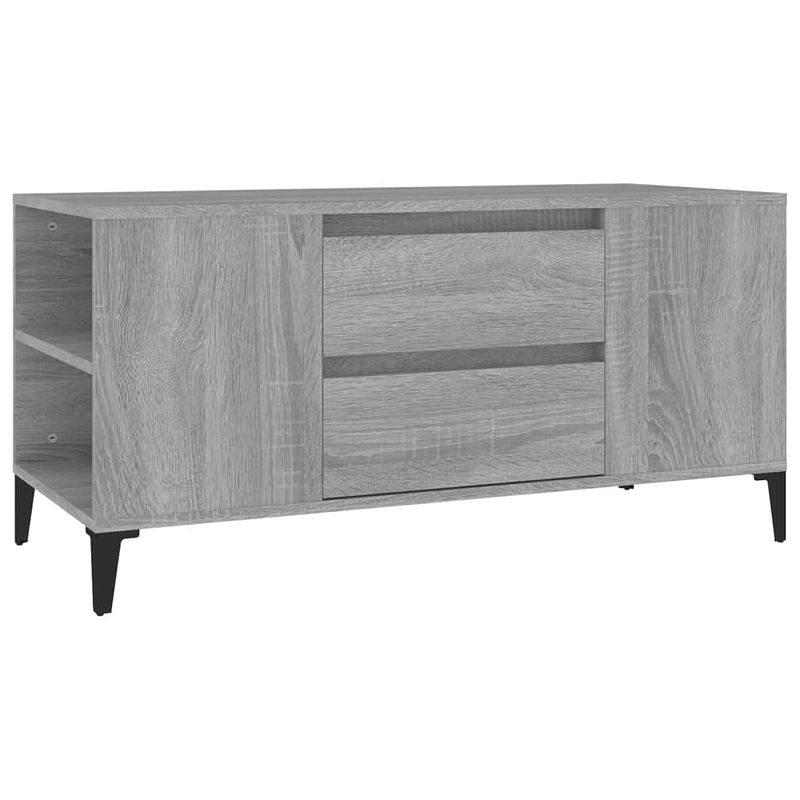 Foto van Vidaxl tv-meubel 102x44,5x50 cm bewerkt hout grijs sonoma eikenkleurig