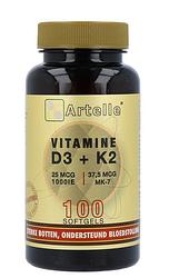 Foto van Artelle vitamine d3 & k2 softgels