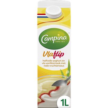 Foto van Campina vlaflip vanille 1l bij jumbo