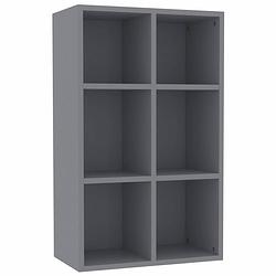 Foto van Vidaxl boekenkast/dressoir 66x30x97,8 cm spaanplaat grijs