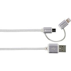 Foto van Skross apple ipad/iphone/ipod aansluitkabel [1x usb - 1x micro-usb-stekker, apple dock-stekker lightning] 1.00 m zilver