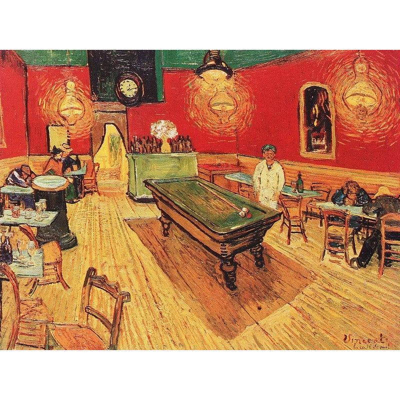 Foto van Vincent van gogh - caffe di notte kunstdruk 80x60cm