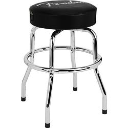 Foto van Fender spaghetti logo pick pouch barstool 24" black/chrome gitaarkruk (61 cm)