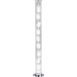 Foto van Led tafellamp - trion ricardo - 4w - warm wit 3000k - rgbw - dimbaar - afstandsbediening - rond - mat chroom - aluminium