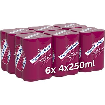 Foto van Fernandes cherry bouquet sparkling lemonade 6 x 4 x 250ml bij jumbo