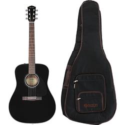 Foto van Fender cd-60 v3 black wn dreadnought westerngitaar + gigbag