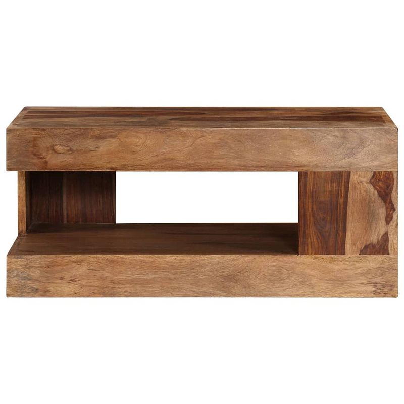 Foto van The living store sheesham salontafel - handgemaakt - 80x50x35 cm - massief hout