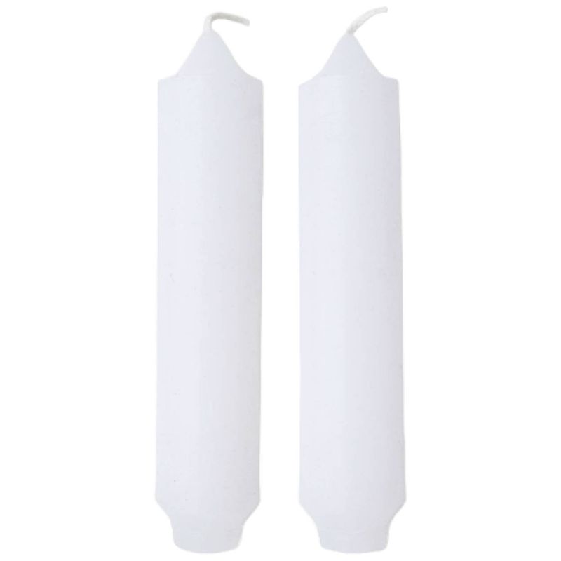 Foto van Leeff dikke kaarsen cody set van 2 wit