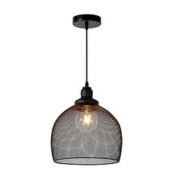 Foto van Lucide - mesh 28 cm hanglamp - zwart