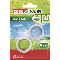 Foto van Tesa 57046-00000-01 tesafilm eco & clear transparant (l x b) 10 m x 15 mm 2 stuk(s)