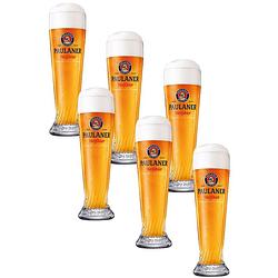 Foto van Paulaner hefe bierglazen 50cl set van 6 stuks - bier glas 0,5 l - 500 ml