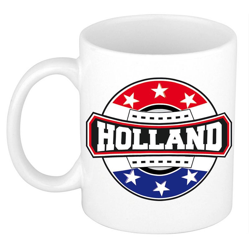 Foto van Holland / nederland embleem mok / beker 300 ml - feest mokken