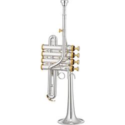 Foto van Xo 1700-s (verzilverd, vergulde versiering) bb/a piccolotrompet met koffer