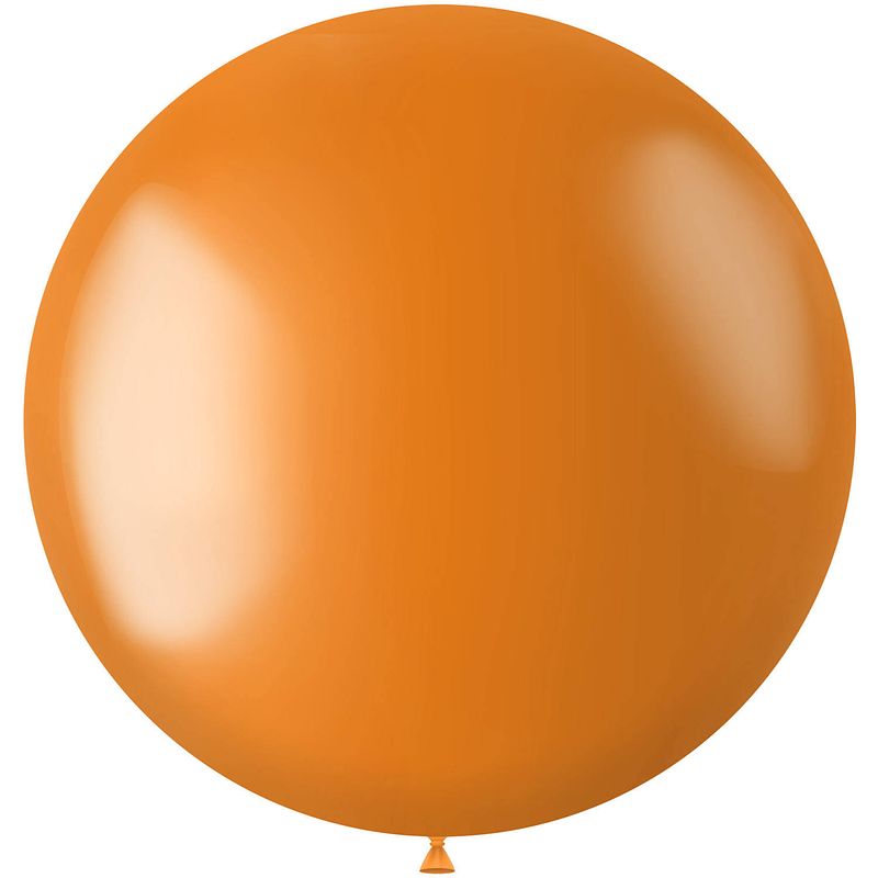 Foto van Folat ballon metallic 78 cm latex oranje