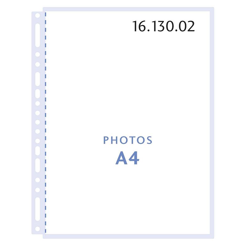 Foto van Henzo fototassen - 10 stuks insteekhoes voor 20 foto's - formaat a4 - wit semitransparant