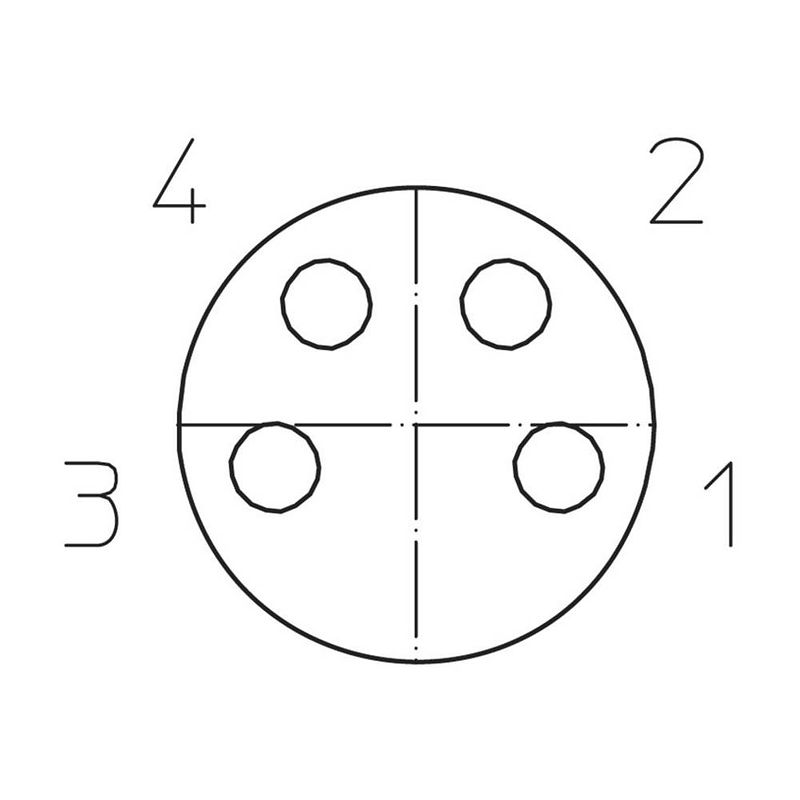 Foto van Lutronic 1051 sensor/actuator connector, geassembleerd m8 aantal polen: 4 koppeling, haaks 10.00 m 1 stuk(s)