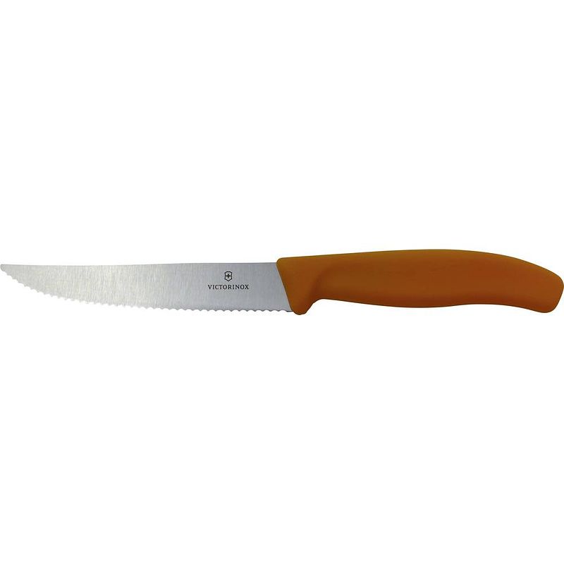 Foto van Victorinox 6.7936.12l9 steakmes oranje