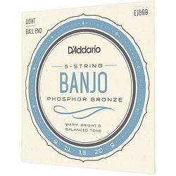 Foto van D'saddario ej69b phosphor bronze light 9-20 snaren voor vijfsnarige banjo