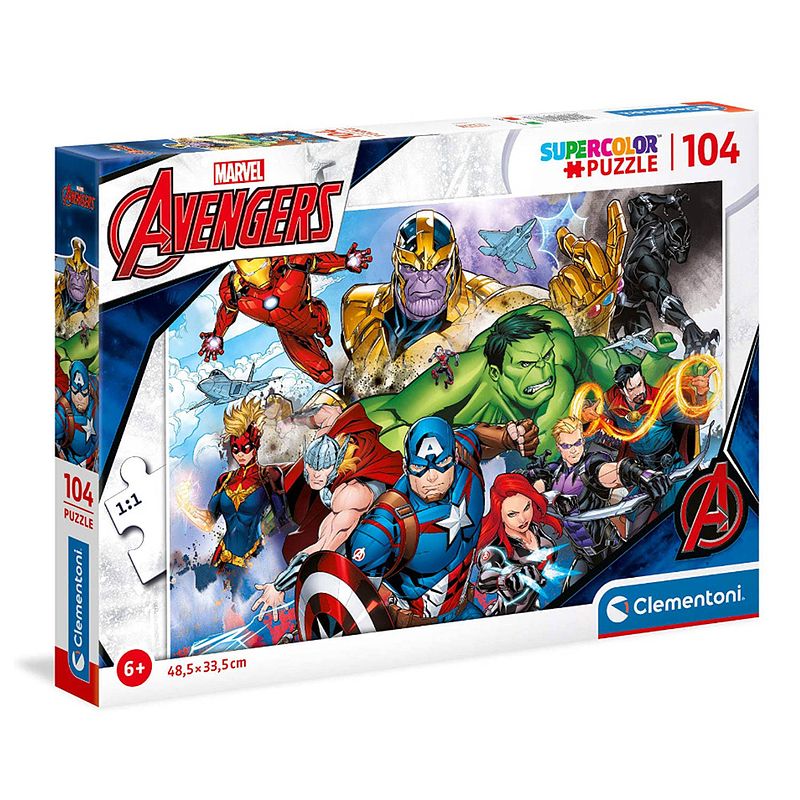 Foto van Clementoni legpuzzel marvel avengers 48,5 cm karton 104 stukjes