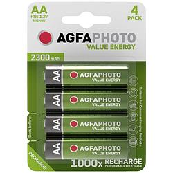 Foto van Agfaphoto hr06 oplaadbare aa batterij (penlite) nimh 2300 mah 1.2 v 4 stuk(s)