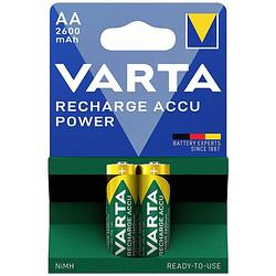Foto van Varta rech.ac.power aa2600mah bli2 oplaadbare aa batterij (penlite) nimh 2600 mah 1.2 v 2 stuk(s)
