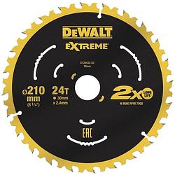 Foto van Dewalt dt20432-qz cirkelzaagblad 210 x 30 x 2.4 mm aantal tanden: 24 1 stuk(s)