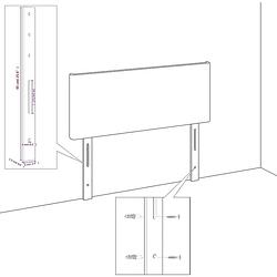 Foto van The living store hoofdbord - 103x16x118/128 cm - zacht fluweel