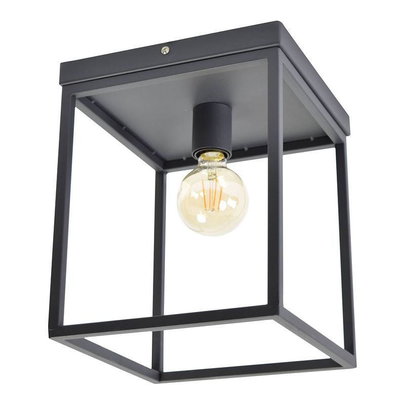 Foto van Urban interiors plafondlamp frame b 25 cm h 31 cm zwart