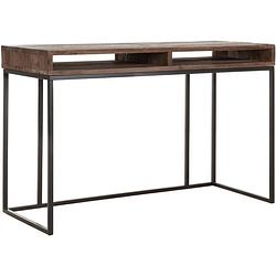 Foto van Dtp home writing desk timber no.1, 2 open racks,76x120x50 cm, mixed...