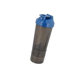 Foto van Bidon blauw shakebeker-sportdrankfles - bodymass - waterfles / watercan van tritan materiaal - 600 ml
