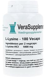 Foto van Verasupplements l-lysine 500mg capsules