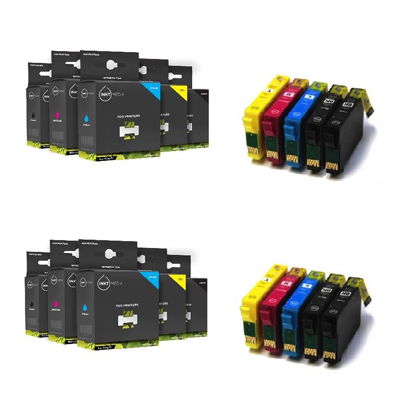 Foto van Inktmedia® - geschikt aanbieding epson t0611 t/mt0614 ( t0615 )10x