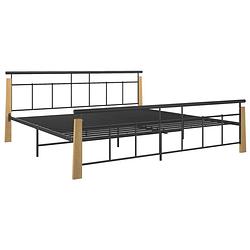 Foto van The living store metalen bedframe - comfort sleep - bedframes - 206x213x86 cm - zwart