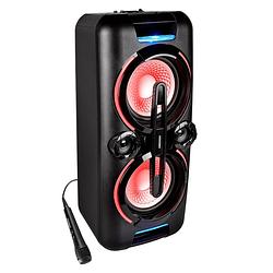 Foto van Medion p61800 - bluetooth speaker - karaokefunctie - led-verlichting - 2 x 24 w rms - zwart