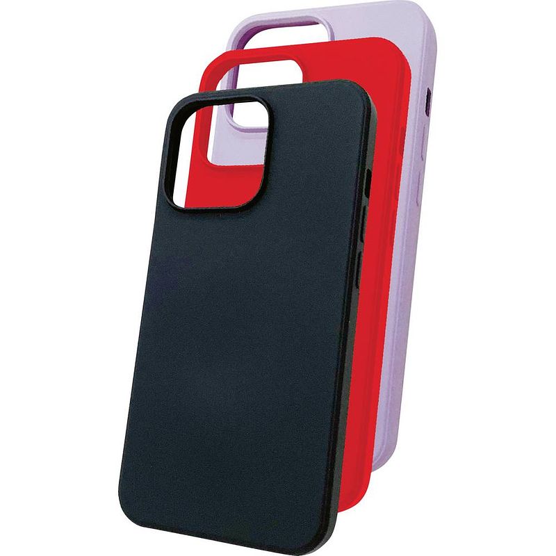 Foto van Jt berlin pankow soft backcover apple iphone 13 zwart, rood, lila