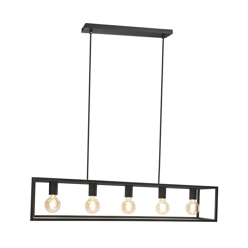 Foto van Eglo eldrick hanglamp - e27 - 100 cm - zwart