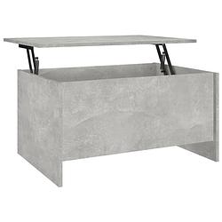 Foto van The living store salontafel lift-top - bewerkt hout - 80 x 55.5 x 41.5 cm - betongrijs