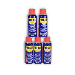 Foto van 5 stuks wd-40 multispray van 250 ml - wd 40 spuitbus - inhoud 250ml - voertuigonderhoudsmiddel