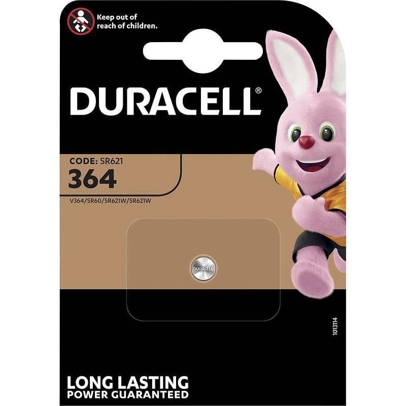 Foto van Duracell sr60 364 knoopcel zilveroxide 1.55 v 20 mah 1 stuk(s)