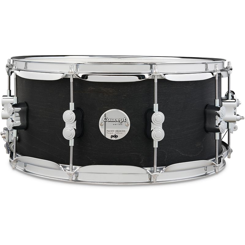 Foto van Pdp drums concept satin black wax maple 14 x 6.5 inch snaredrum